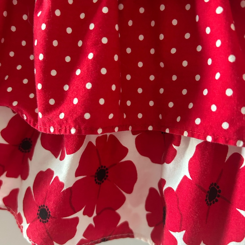 Gymboree Red and White Floral Polka Dot Dress 2T - Picture 4 of 6
